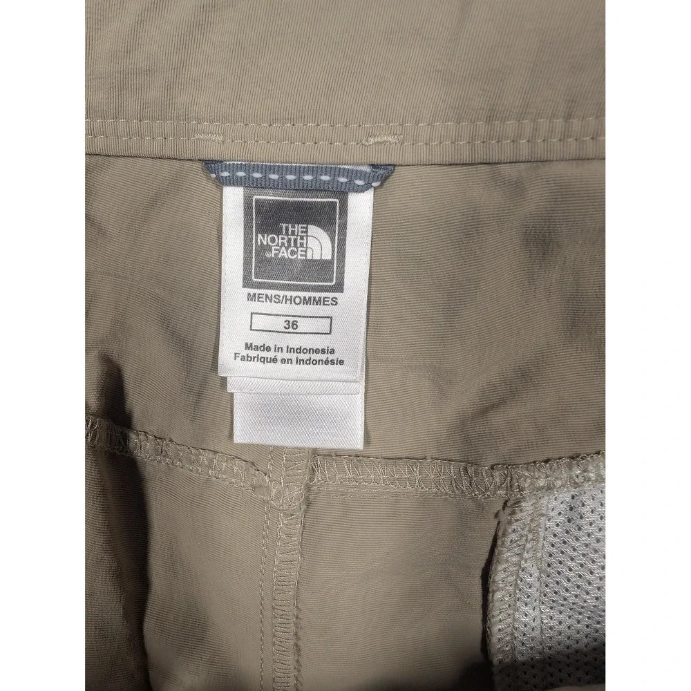 The North Face Pants Mens 36x30 Beige Nylon Hiking Outdoor Zip Pocket